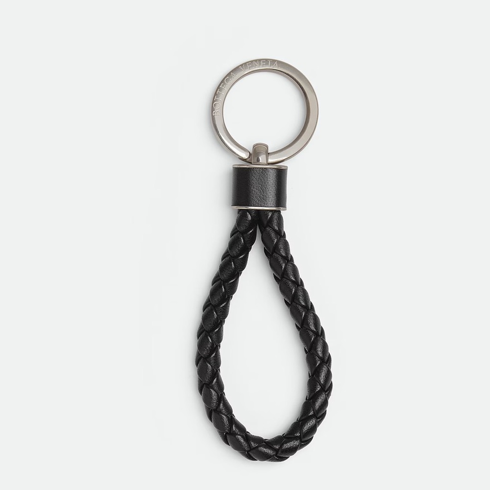 Bottega Veneta Intreccio Leather Key Ring
